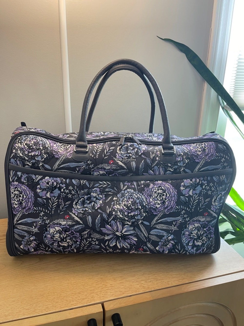 Vera Bradley Convertible Garment Bag Duffel - Lavender Bouquet